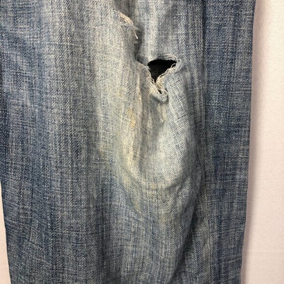 Levi's 514 Straight Leg Distressed Denim Jeans 38 X 30 - Picture 6 of 6